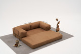 Sofa s 3 sjedala Udobnost - Smeđa v2