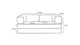 Sofa s 3 sjedala Udobnost - Siva v2