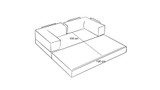 Kutna sofa Comfort Mini - Antracit