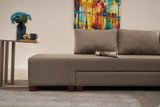 Kutna sofa na razvlačenje Aly Arzilla lijevo - Smeđa