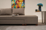 Kutna sofa na razvlačenje Aly Arzilla desno - smeđa