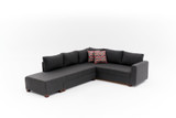 Kutna sofa na razvlačenje Aly Left - Antracit