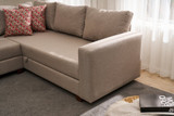 Kutna sofa na razvlačenje Aly Left - Bež
