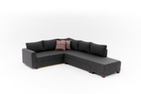 Kutna sofa na razvlačenje Aly Right - Antracit