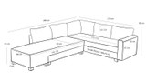 Kutna sofa na razvlačenje Aly Right - Antracit