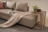 Kutna sofa na razvlačenje Aly Right - Bež