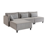 Kutna sofa na razvlačenje Matris Lijevo - Sivo