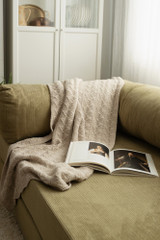 Kauč na razvlačenje s 3 sjedišta Kutak - kaki Kauč na razvlačenje s 3 sjedišta Kutak - kaki