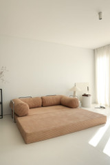 Kutna sofa na razvlačenje Kutak - Smeđi - v1