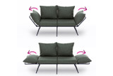 Kauč na razvlačenje s 2 sjedišta Viper s 2 sjedala - zeleni