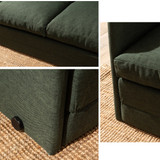 Kauč na razvlačenje s 2 sjedišta Saga s 2 sjedala - zelena