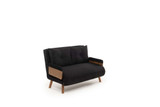 Kauč na razvlačenje s 2 sjedišta Cosmo dvosjed - crni