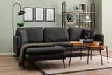 Kutna sofa Reya - Tamno siva