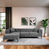 Kutna sofa Como Eco lijevi - antracit, crni