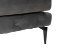 Kutna sofa Como Eco Desno - Antracit, Crna