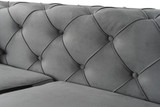 Kutna sofa Como Eco Desno - Antracit, Crna