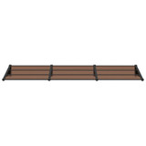 Nadstrešnica  za vrata crna 297,5x90 cm polikarbonatna 153701