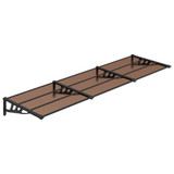Nadstrešnica  za vrata crna 297,5x90 cm polikarbonatna 153701