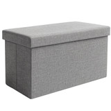 Sivi puf od tkanine 60x30x30 cm Ruhhy 25996