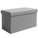 Sivi puf  od tkanine 60x30x30 cm Ruhhy 25996