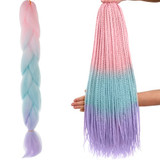Ombre pletenice od sintetičke kose roza/ni/ž W10341