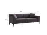 Sofa s 3 sjedala Nova Petra 3 - Antracit