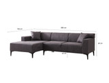 Kutna sofa Novi kutak Petre L - antracit