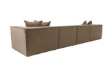 Kutna sofa Sora (L1-O1-O1-1R-POUFFE) - Smeđa