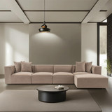 Kutna sofa Sora (L1-O1-O1-1R-POUFFE ) - Cappuccino Kutna sofa Sora (L1-O1-O1-1R-POUFFE ) - Cappuccino