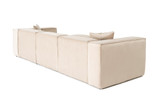 Kutna sofa Lora (L1-O1-1R-POUFFE ) - Krem