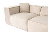 Kutna sofa Lora (L1-O1-1R-POUFFE ) - Krem