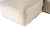Kutna sofa Lora (L1-O1-1R-POUFFE ) - Krem Kutna sofa Lora (L1-O1-1R-POUFFE ) - Krem