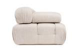 Kutna sofa Doblo trosjed s pufom (L1-O1-1R-Pouffe) - svijetlosmeđa Kutna sofa Doblo trosjed s pufom (L1-O1-1R-Pouffe) - svijetlosmeđa