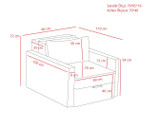 Kauč na razvlačenje s 1 sjedištem Saros - Antracit