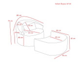 Kauč na razvlačenje s 1 sjedištem Pita - Antracit