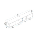 TV komoda Mayer - atlantski bor, bež