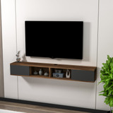 TV komoda Mayer - Svijetli orah, Antracit