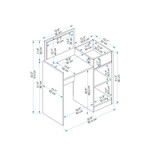 Stol za šminkanje Sedef - Svijetli orah, Antracit Stol za šminkanje Sedef - Svijetli orah, Antracit