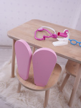 Dječji stolni set Bunny One - ružičasta, smeđa