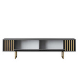 TV stalak Gold Line - antracit, zlatni