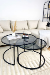 Klub stolić Tokyo 80 - crni, Fume