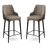 Set barskih stolica (2 komada) Enox - Cappuccino, crna