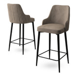 Set barskih stolica (2 komada) Enox - Cappuccino, crna