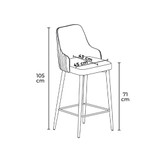 Set barskih stolica (2 komada) Enox - Cappuccino, crna