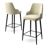 Set barskih stolica (2 komada) Enox - krem, crna