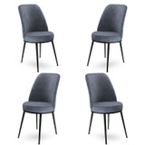 Set stolica (4 komada) Dexa - Fume, crna