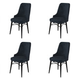 Set stolica (4 komada) Pare - antracit, crna