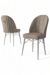 Set stolica (6 komada) Ritim - Cappuccino, bijela