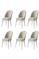 Set stolica (6 komada) Ritim - krem, bijela