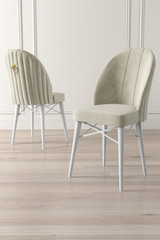 Set stolica (6 komada) Ritim - krem, bijela